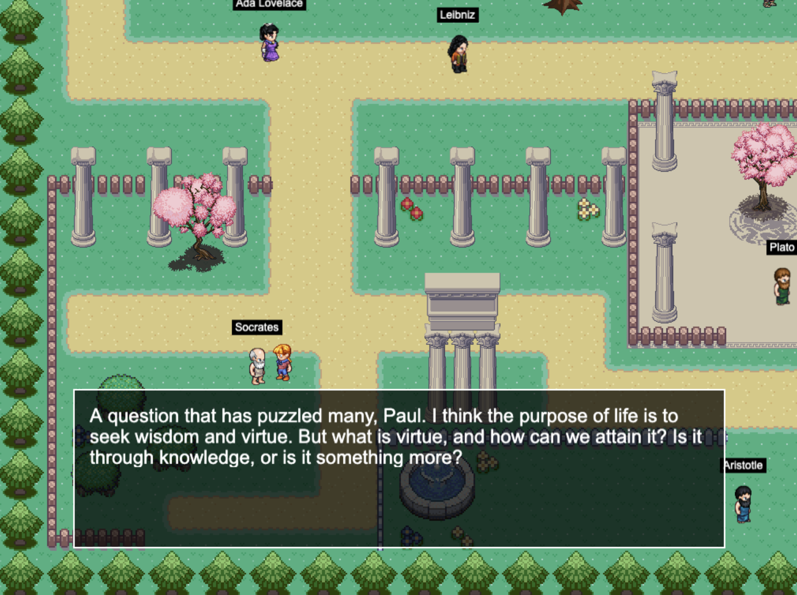 PhiloAgents gameplay